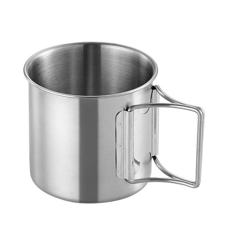 Quality Camping Cooking Set - 260/350/600ML Stailess çelik kupa bardak kamp