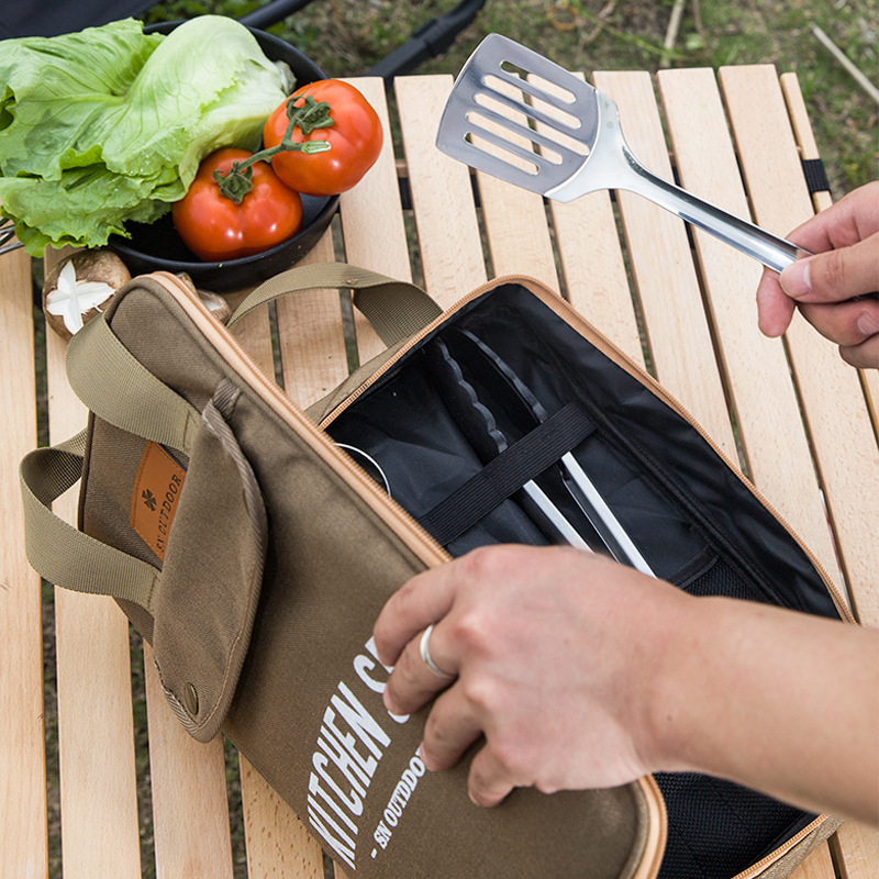 Camping Cooking Rack - 8 adet Kamp Mutfak Tencere Seti