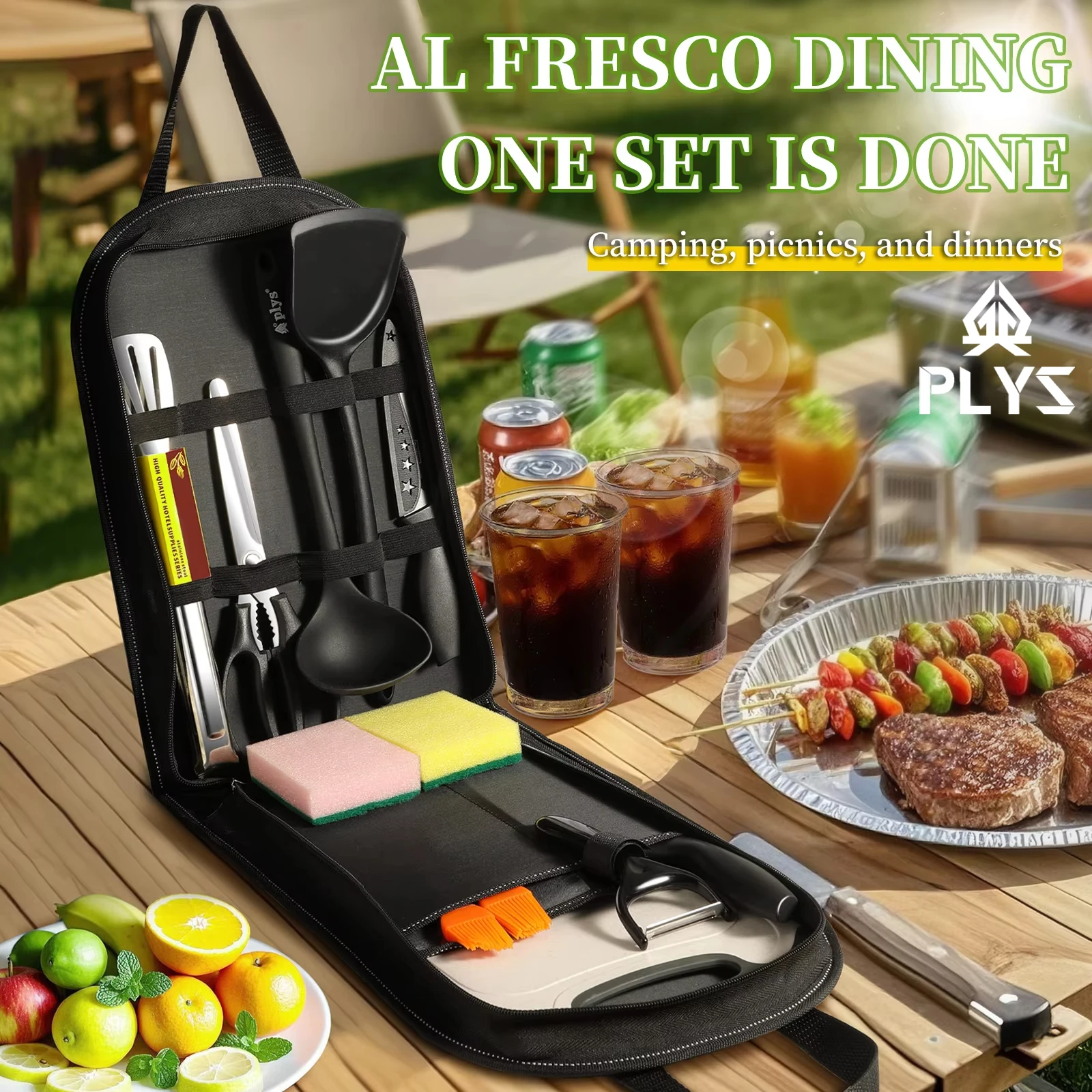 Camping Cooking Bundle - Taşınabilir dış mekan eşyaları 10 parçalı