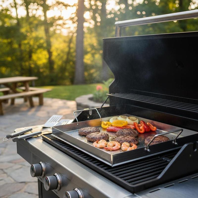 Camping Outdoor Cooking Set - Evrensel Düz Üstlü Izgara 18x16 İnç