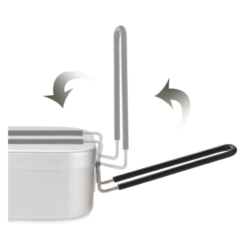 Camping Cooking Bowl - 800/1400ML Alüminyum Öğle Yemeği Kutuları Seyahat