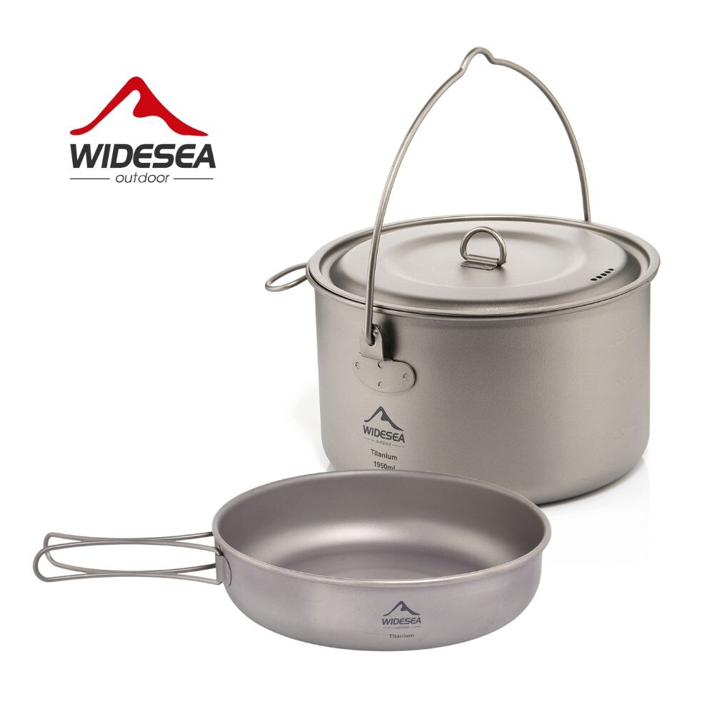 Camping Cooking Pack - Widesea kamp sofra titanyum tencere seti