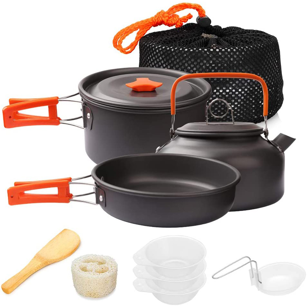 Camping Cooking Essentials - 1 adet/1 takım Kamp Tencere Seti