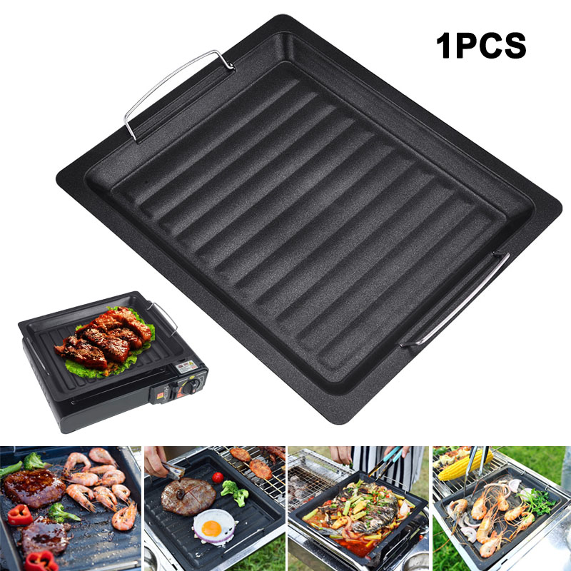 Camping Hiking Cooking - Açık havada kalın kare ızgara tavası