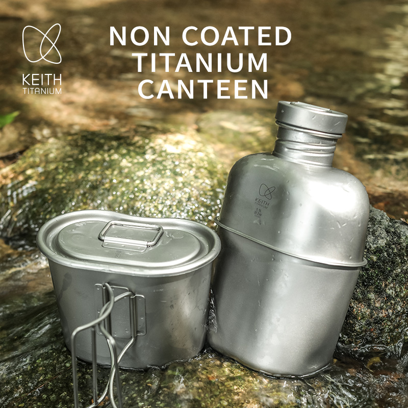 Camping Outdoor Cooking Set - KEITH Saf Titanyum Kantin Yemek Seti,