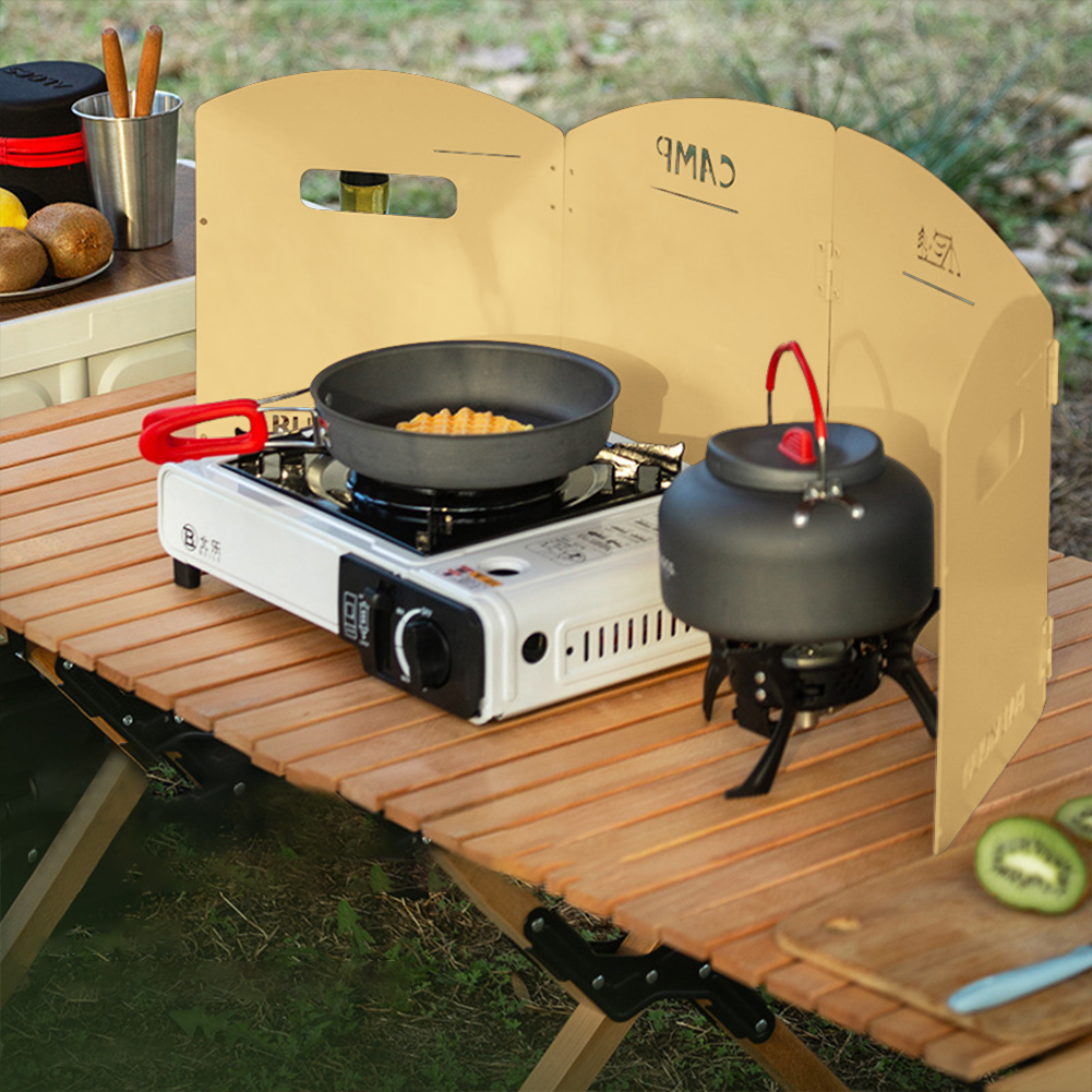 Cooking On Camping Stove - Katlanabilir Kamp Gaz Sobası Cam Depolama