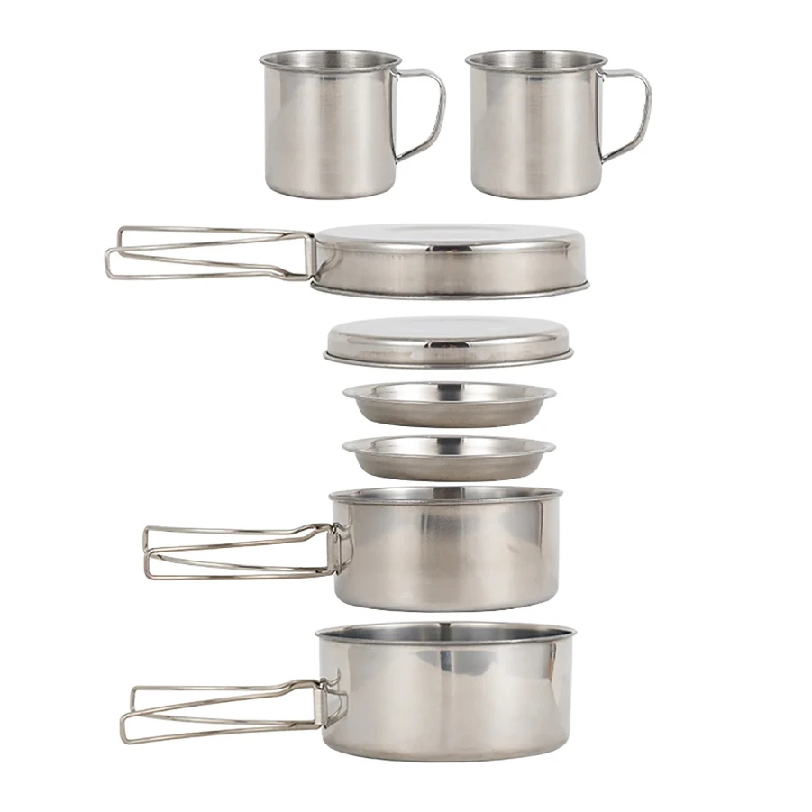 8 adet/takım kamp tencere seti - Camping Cooking Essentials incelemesi ve fiyatı