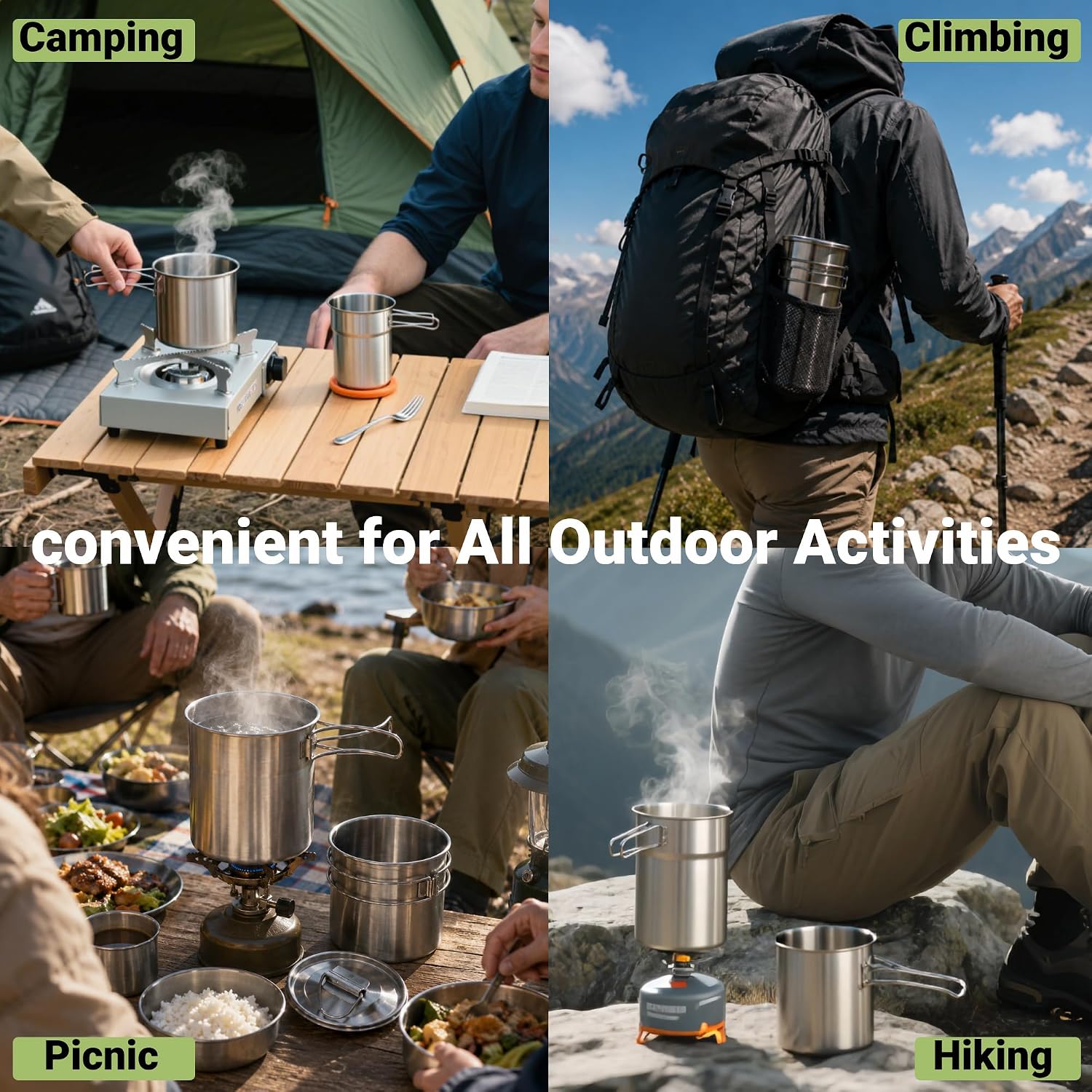 Katlanabilir Kamp Bardakları K - Camping Outdoor Cooking Set incelemesi ve fiyatı