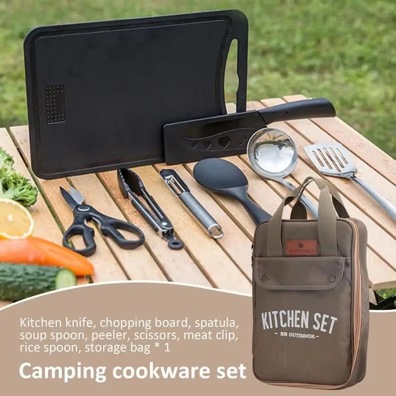 8 adet Kamp Mutfak Tencere Set - Camping Cooking Rack incelemesi ve fiyatı