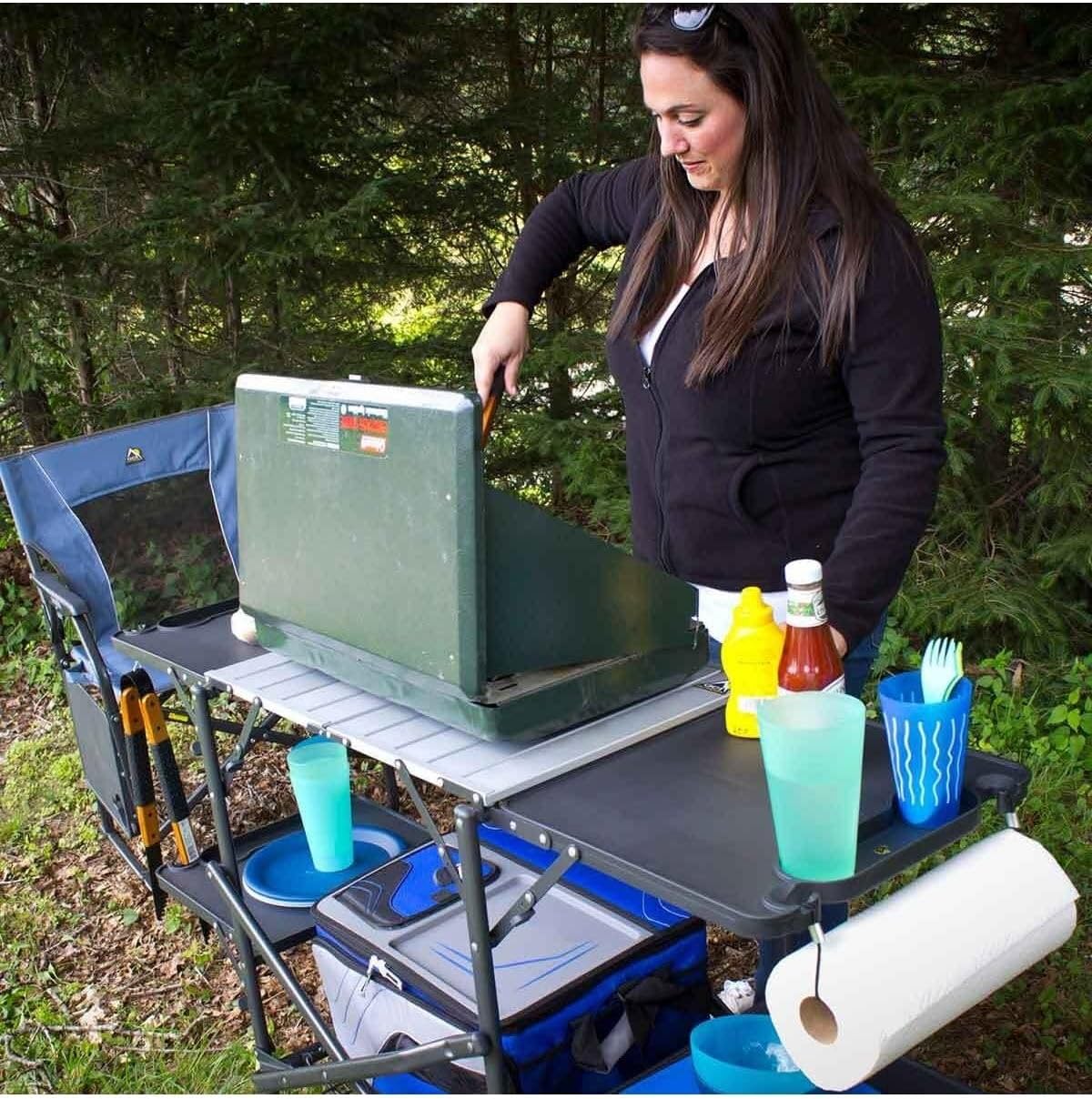 İnce Katlanabilir Portatif Kam - Camping Cooking Table With Storage incelemesi ve fiyatı