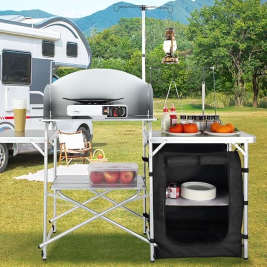 Kamp Mutfak Masası, Katlanabil - Camping Cooking Table With Storage incelemesi ve fiyatı