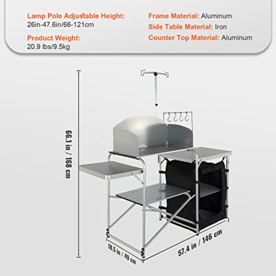 Kamp Mutfak Masası, Katlanabil - Camping Cooking Table With Storage incelemesi ve fiyatı