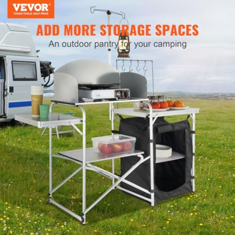Kamp Mutfak Masası, Katlanabil - Camping Cooking Table With Storage incelemesi ve fiyatı