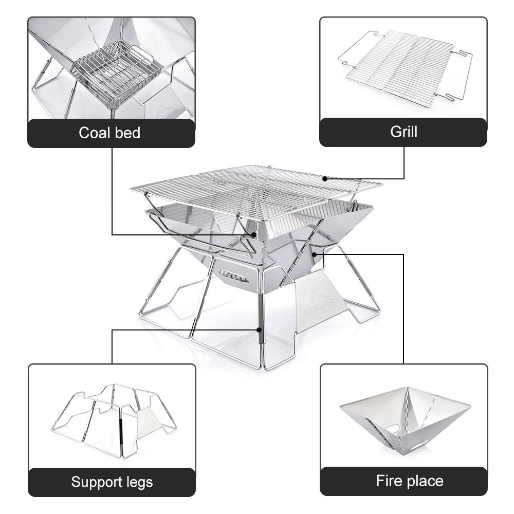 Widesea Rüzgar Geçirmez Ahşap  - Camping Cooking Grate incelemesi ve fiyatı