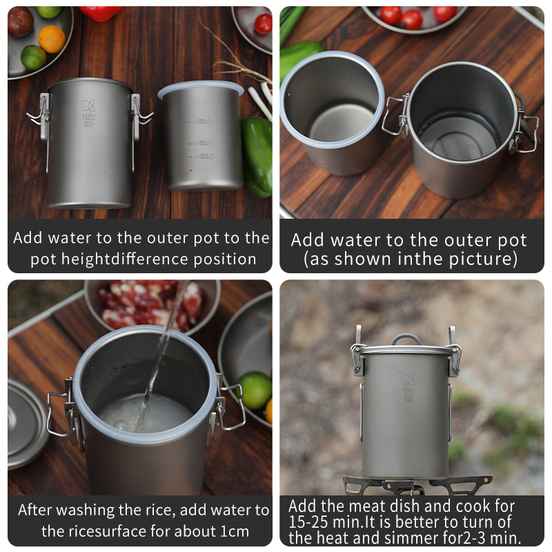 KEITH Saf Titanyum Pirinç Pişi - Camping Cooking Bundle incelemesi ve fiyatı