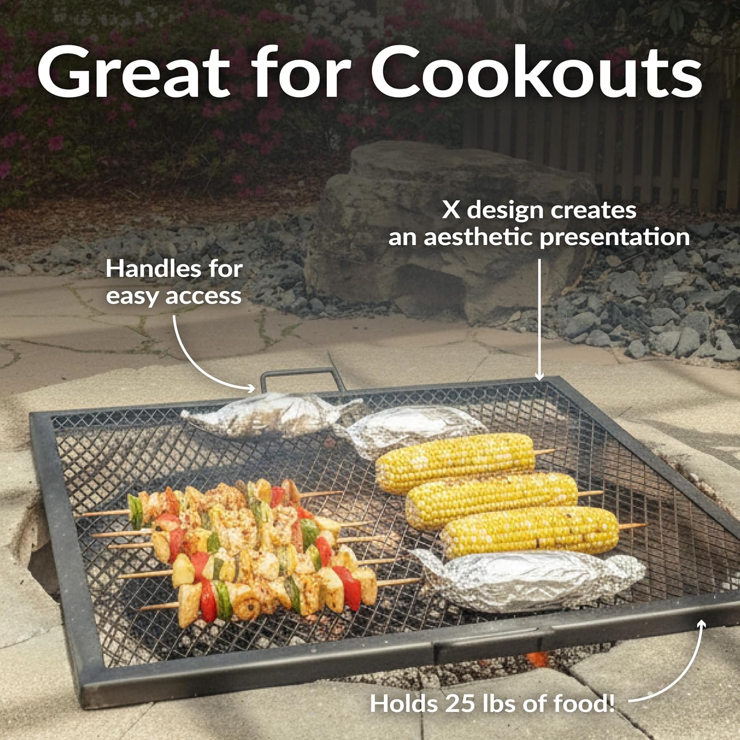 40 inç Kare Ağır Hizmet Tipi Ç - Camping Cooking Rack incelemesi ve fiyatı