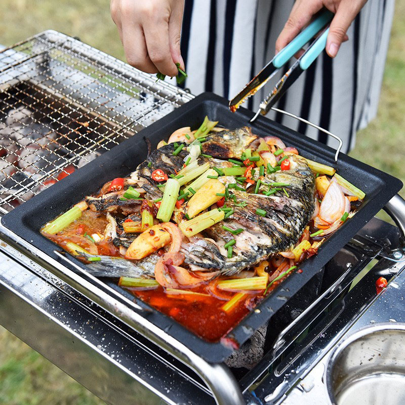 Açık havada kalın kare ızgara  - Camping Hiking Cooking incelemesi ve fiyatı