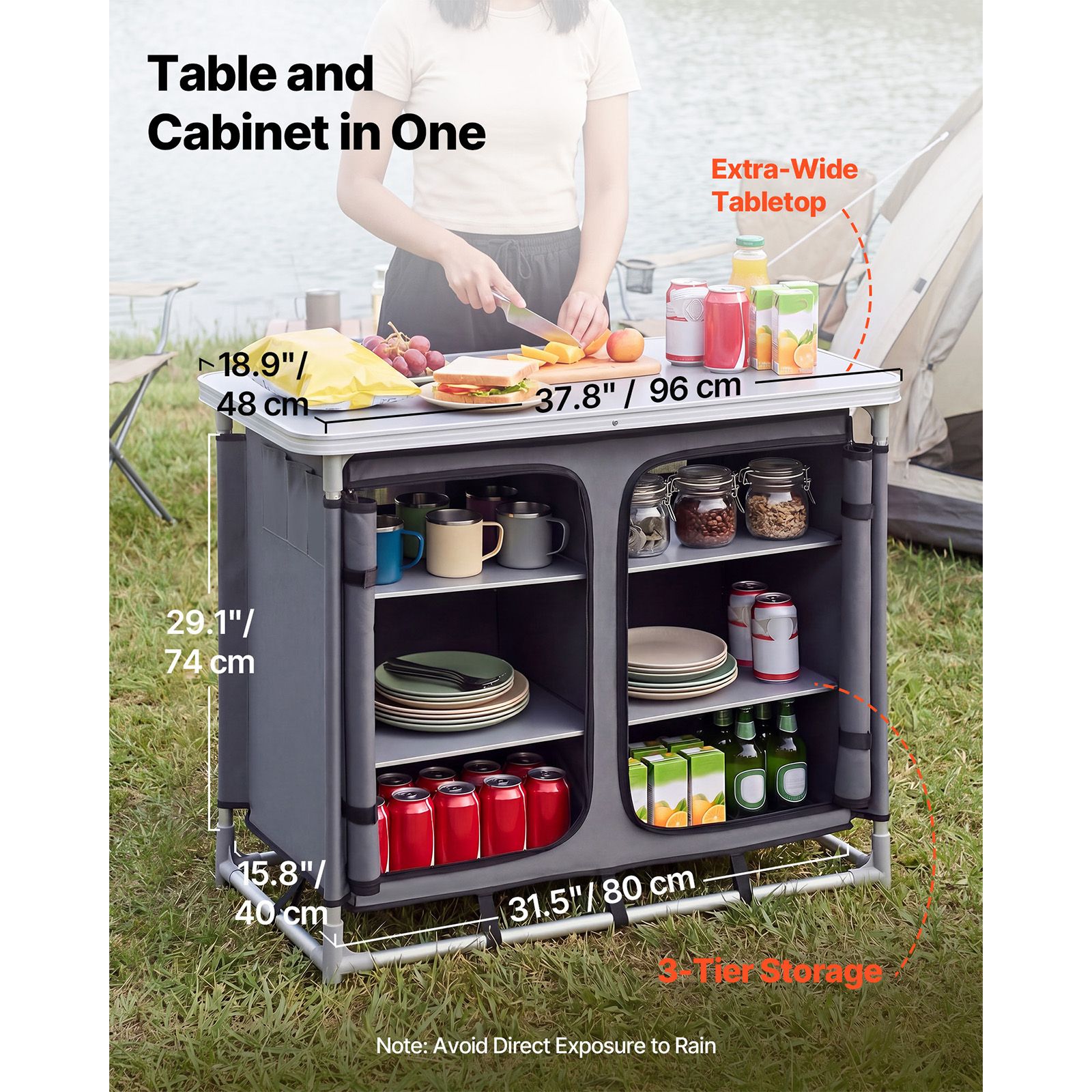 Kamp Depolama Dolabı, Açık Hav - Camping Cooking Table With Storage incelemesi ve fiyatı