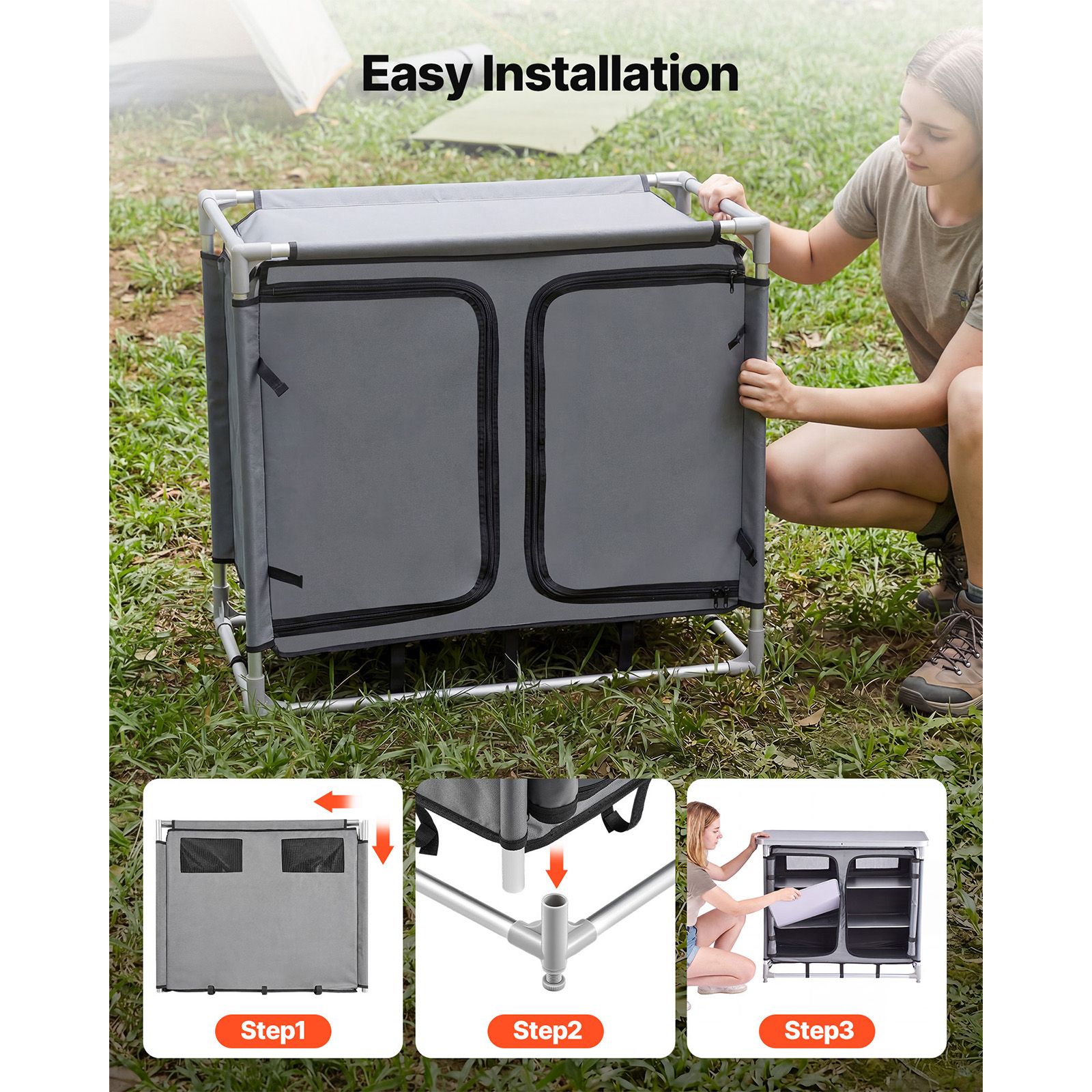 Kamp Depolama Dolabı, Açık Hav - Camping Cooking Table With Storage incelemesi ve fiyatı
