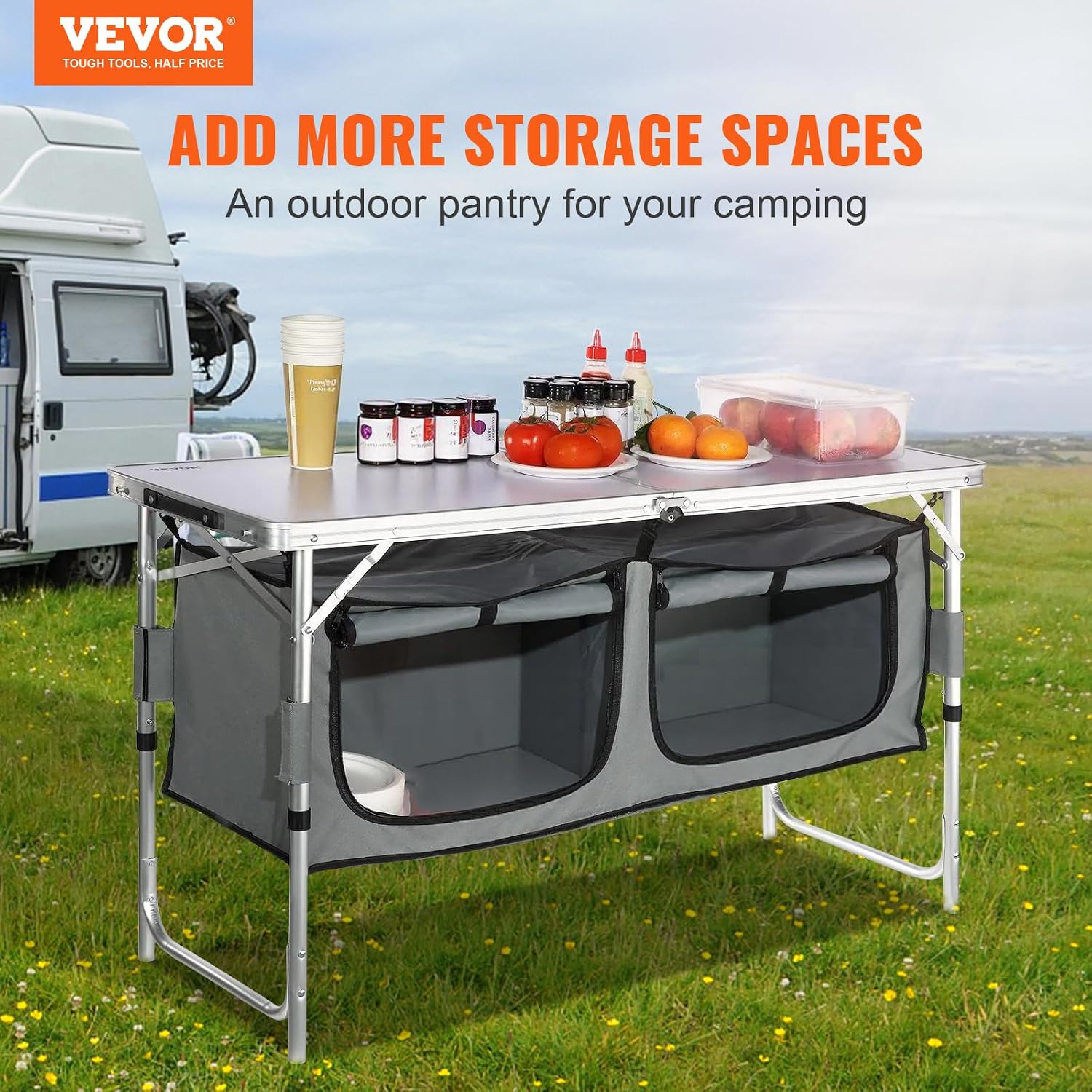Kamp Mutfak İstasyonu, 3 Ayarl - Camping Cooking Table With Storage incelemesi ve fiyatı