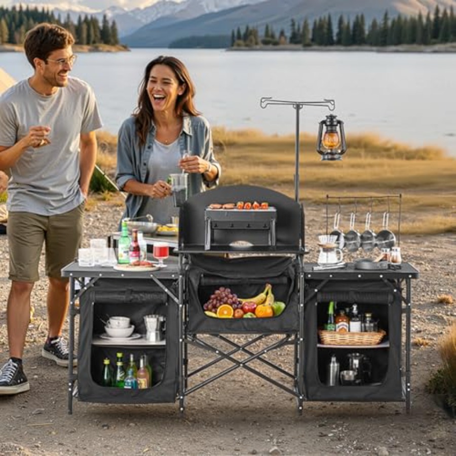 Kamp Mutfak Masası, Açık Hava  - Camping Cooking Table With Storage incelemesi ve fiyatı