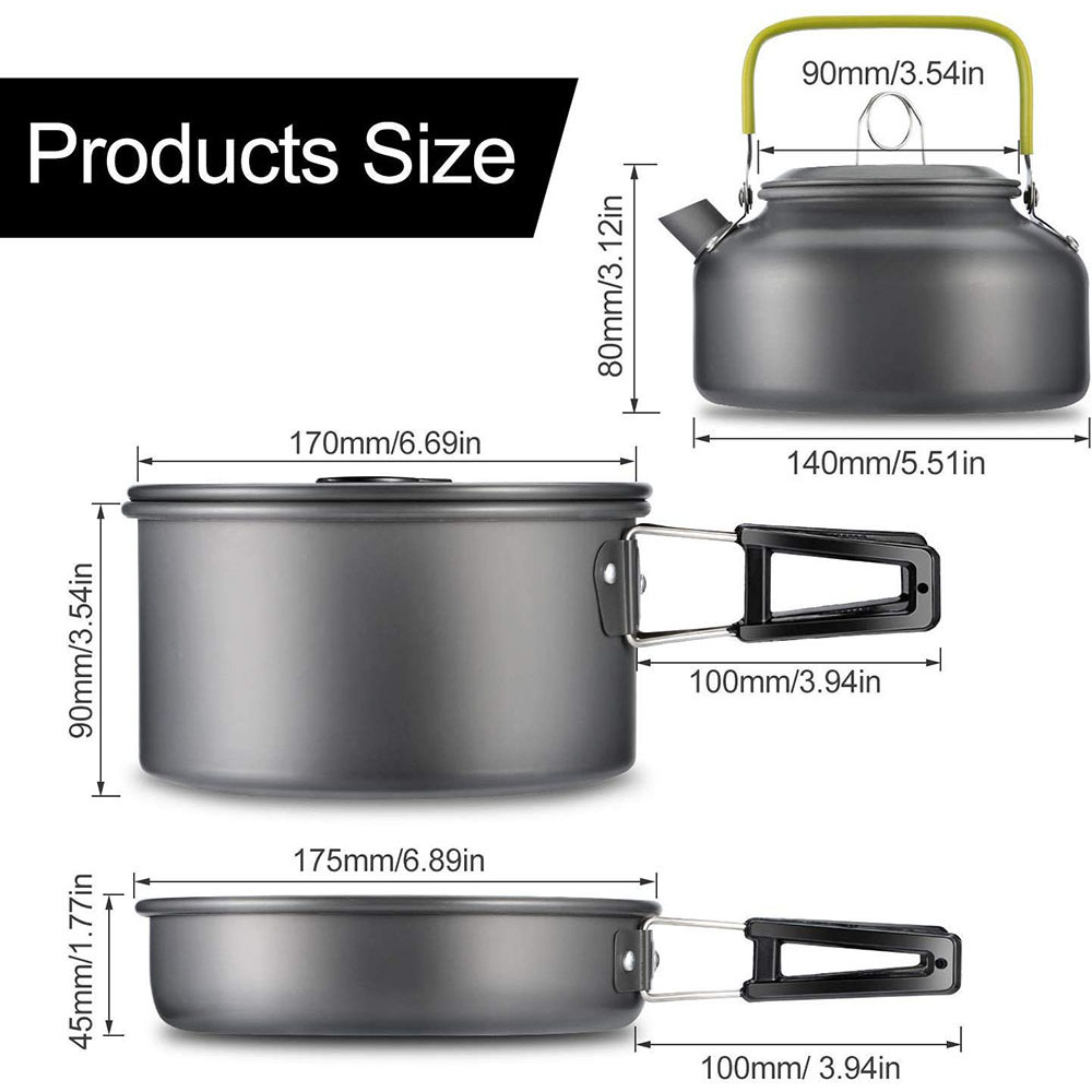 Alüminyum Alaşımlı Malzemeden  - Camping Outdoor Cooking Set incelemesi ve fiyatı